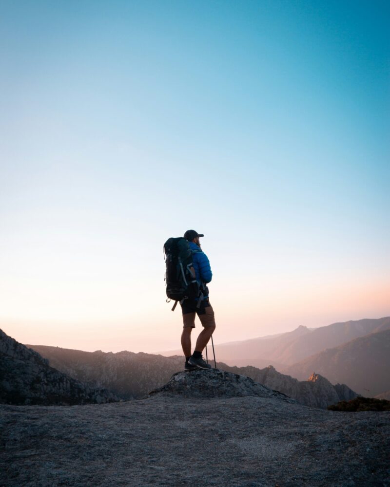 Wandelen zonsondergang