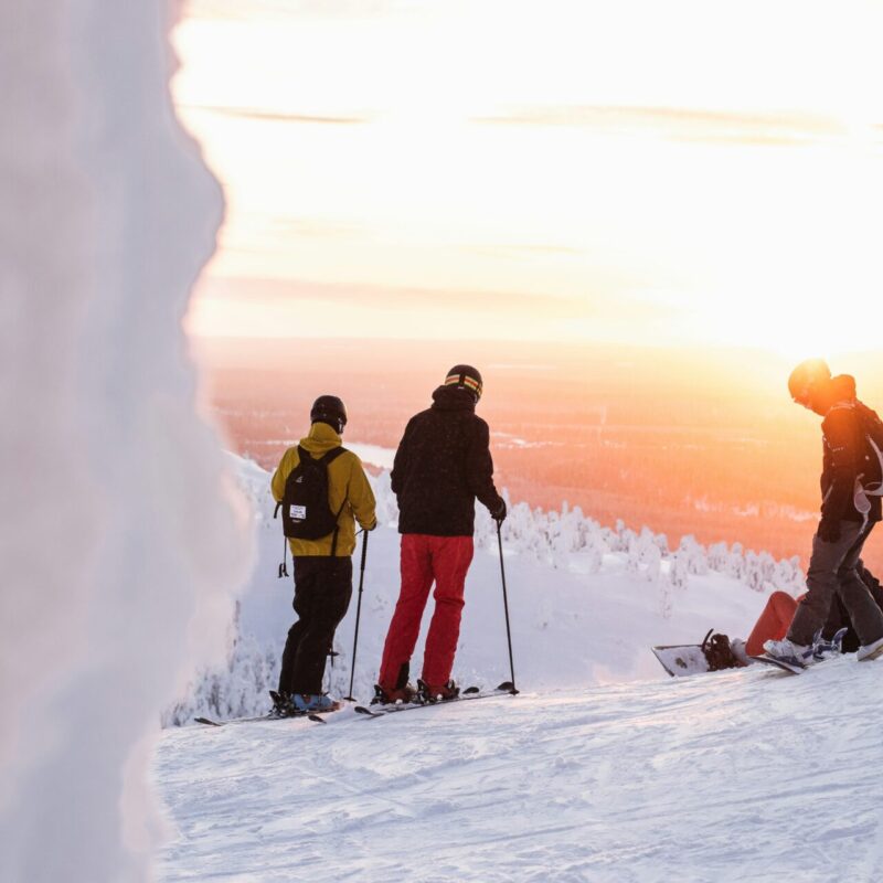Sunset ski piste